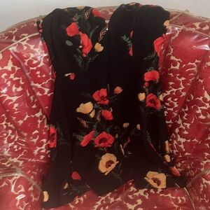 Black floral romper/dress